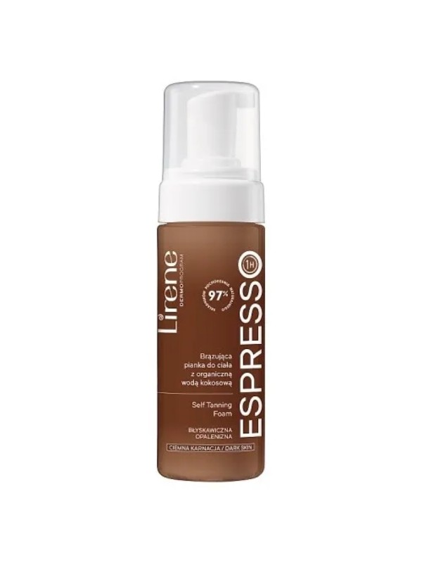 Lirene Self Tanning Foam brązująca Pianka do ciała z organiczną wodą kokosową Espresso 150 ml