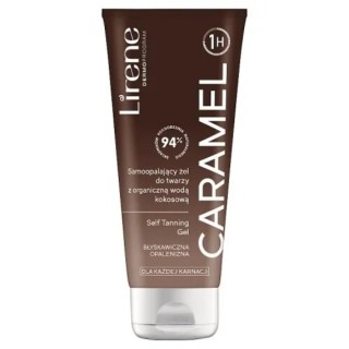 Lirene Self Tanning Gel samoopalający Żel do twarzy z organiczną wodą kokosową Caramel 150 ml