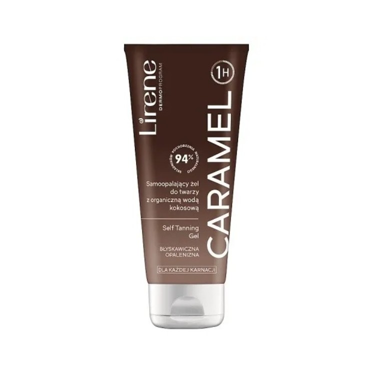 Lirene Self Tanning Gel samoopalający Żel do twarzy z organiczną wodą kokosową Caramel 150 ml