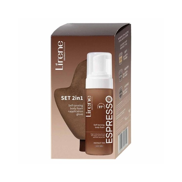 Lirene Self Tanning Set: brązująca Pianka 150 ml + Rękawica do nakładania samoopalacza 
