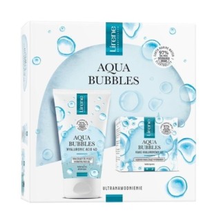 Lirene Aqua Bubbles Set: nawilżający Krem do twarzy 50 ml + Żel myjący do twarzy 150 ml 