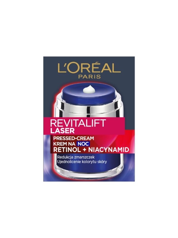 L'oreal Revitalift Laser Pressed-Cream Krem do twarzy redukujący zmarszczki na noc 50 ml