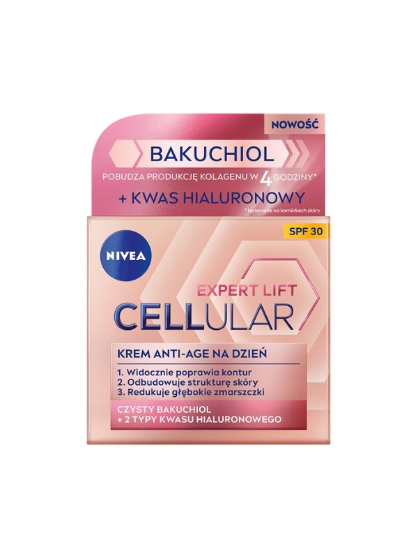 Nivea Cellular Expert Lift Bakuchiol przeciwstarzeniowy Krem do twarzy na dzień SPF30 50 ml