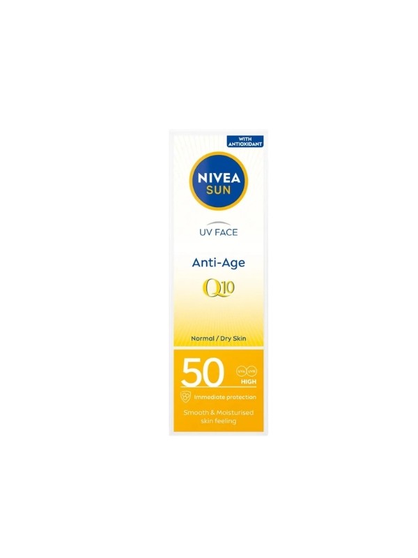 Nivea Sun UV Face Anti-Age Q10 Sunscreen Anti-wrinkle Face Cream SPF50 50 ml