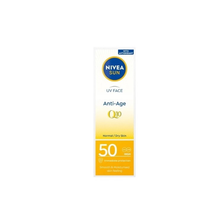 Nivea Sun UV Face Anti-Age Q10 przeciwsłoneczny Krem do twarzy przeciwzmarszczkowy SPF50 50 ml