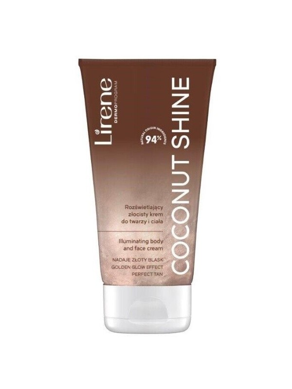 Lirene rozświetlający złocisty Krem do ciała i twarzy Coconut Shine 150 ml