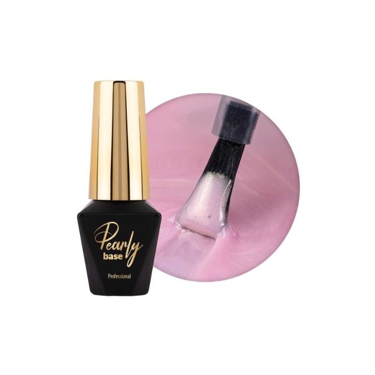 MollyLac Pearly Base building nail base Golden 10 g