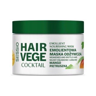 Sessio Hair Vege Cocktail emolientowa Maska do włosów odżywcza Mango i Pietruszka 250 g