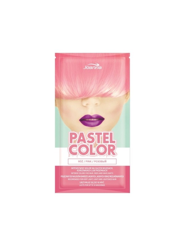 Joanna Pastel Color Szampon koloryzujący do włosów Róż 35 g