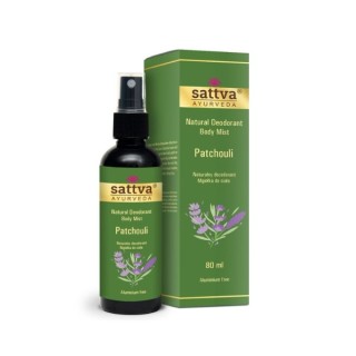 Sattva Ayurveda Patchouli naturalny Dezodorant - mgiełka do ciała 80 ml