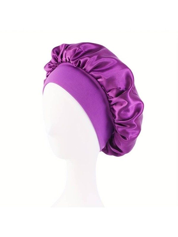 Satin Sleeping Cap Deep Volet 1 piece