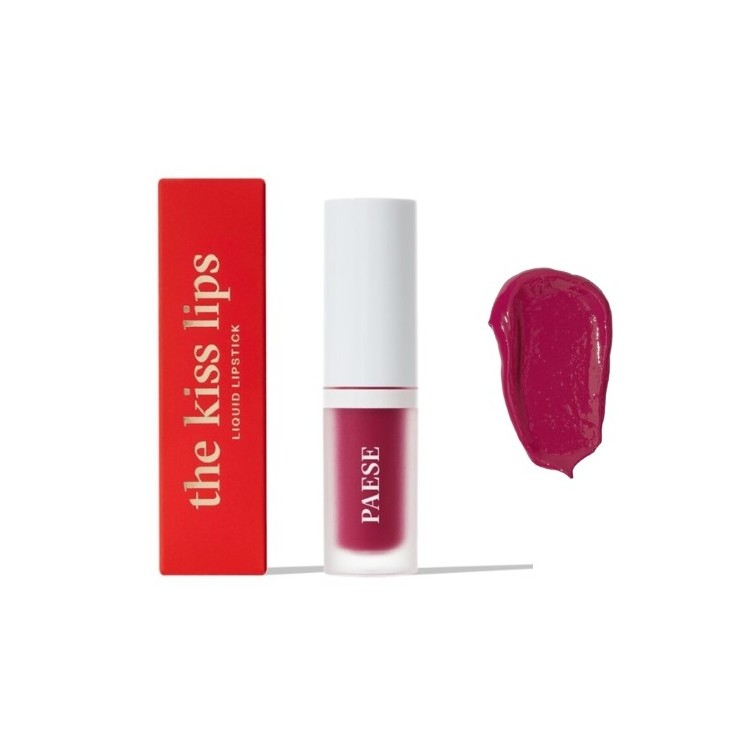 Paese The Kiss Lips Matowa kremowa  Pomadka w płynie 05 Raspberry Red 3,4 ml