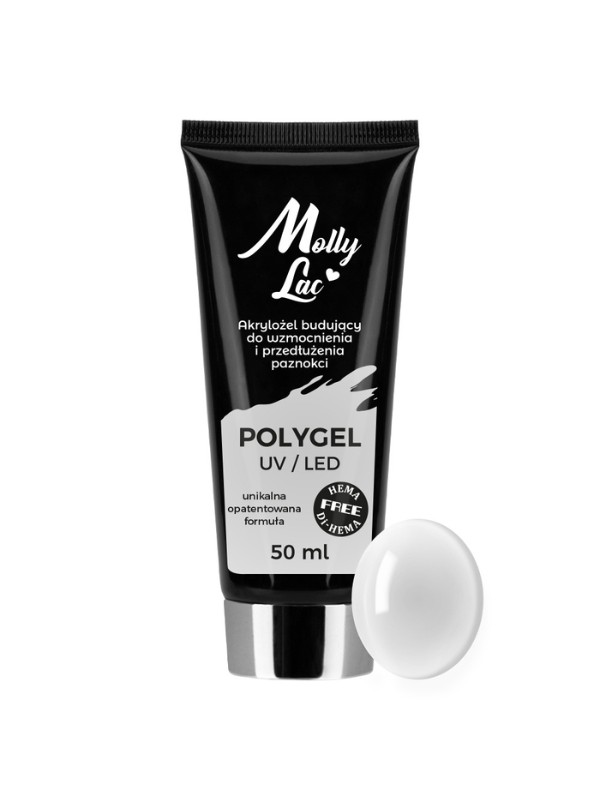 MollyLac Polygel akrylożel budujący Mollylac Hema/di-Hema free Clear 50 ml 