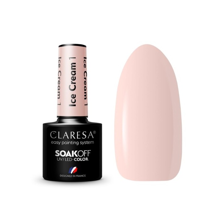 Claresa Ice Cream Lakier hybrydowy do paznokci /1/ 5 g 