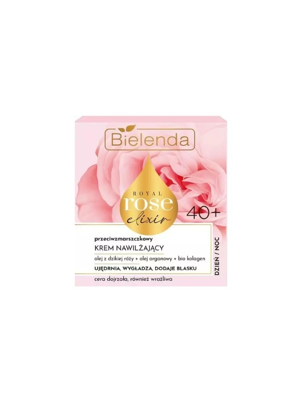 Bielenda Royal Rose Elixir Przeciwzmarszczkowy Krem do twarzy nawilżający do cery wrażliwej 40+ 50 ml