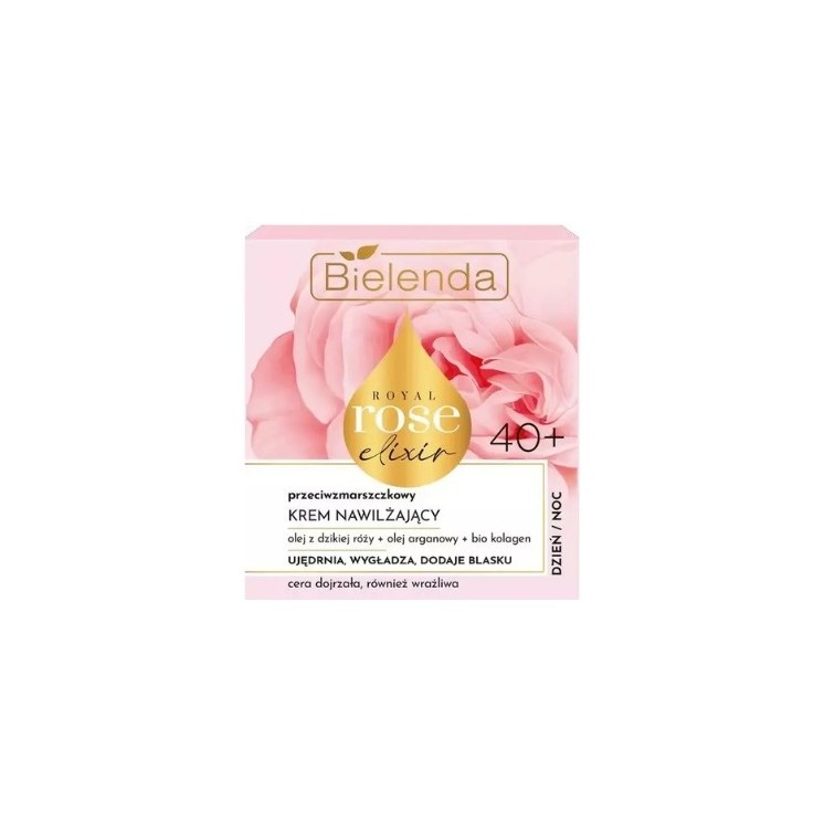 Bielenda Royal Rose Elixir Przeciwzmarszczkowy Krem do twarzy nawilżający do cery wrażliwej 40+ 50 ml