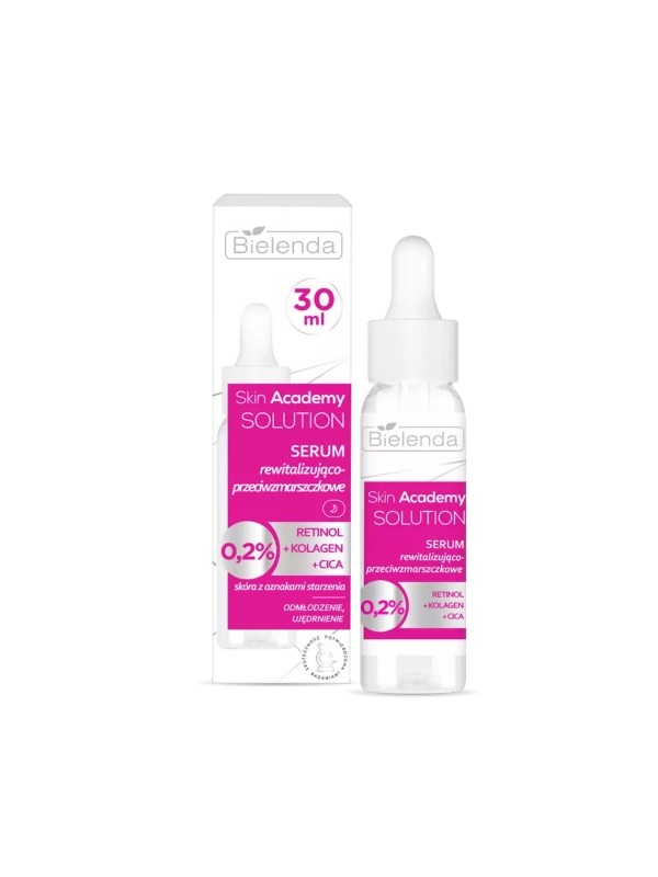 Bielenda Skin Academy Solutions Serum rewitalizująco- przeciwzmarszczkowe Retinol + Kolagen 30 ml