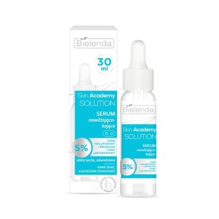 Bielenda Skin Academy Solutions Serum nawilżająco - kojące Kwas Hialuronowy + Trahyloza + Kwas Laktobionowy 30 ml