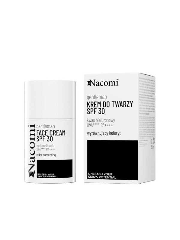 Nacomi Gentelman Face cream for men SPF30 evening out the tone, 50 ml