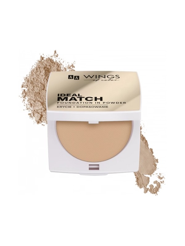 AA Wings of Color Ideal Match Foundation In Powder Wielofunkcyjny podkład w pudrze Beige 8,5 g