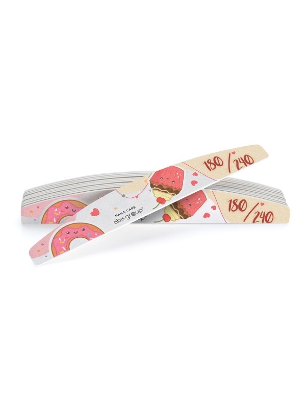 Aba Group Limited Edition Crescent nail file 180/240 Colorful Cookies 25 pieces