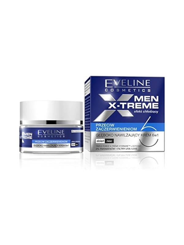 Eveline Men X-Treme 6in1 deeply moisturizing Face cream for men against redness 50 ml