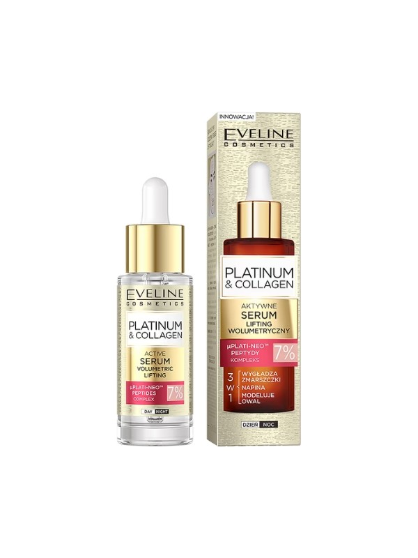 Eveline Platinum&Collagen aktywne Serum do twarzy Lifting Wolumetryczny 30 ml