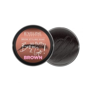 Eveline Brow&Go! So Fluffy Brown eyebrow styling soap 25 g