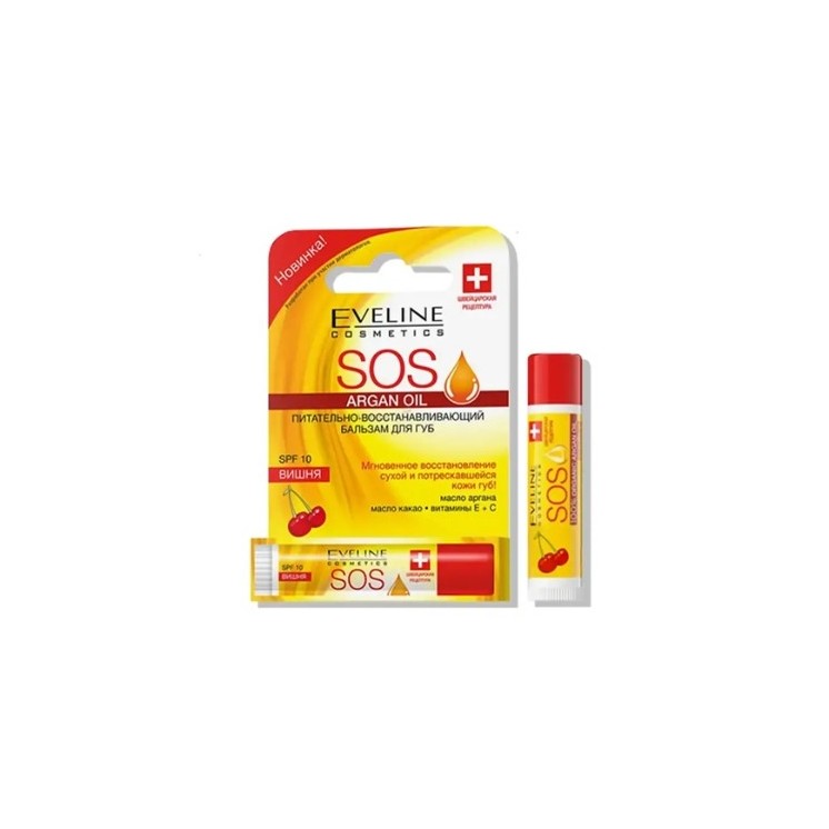Eveline SOS odżywczo-regenerujący Balsam do ust SPF20 Cherry