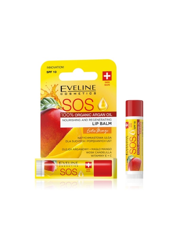 Eveline SOS nourishing and regenerating Lip balm SPF10 Mango