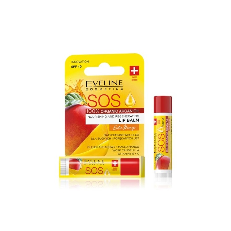 Eveline SOS odżywczo-regenerujący Balsam do ust SPF10 Mango