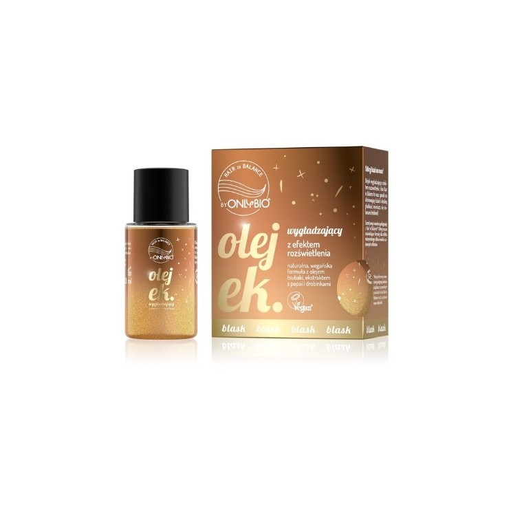 OnlyBio Hair in Balance Olejek do włosów wygładzający z efektem rozświetlenia 20 ml