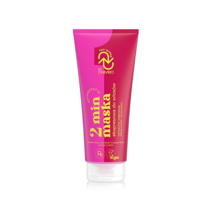 OnlyBio Hair Cycling Regeneracja 2 minutowa Maska ekspresowa do włosów 200 ml