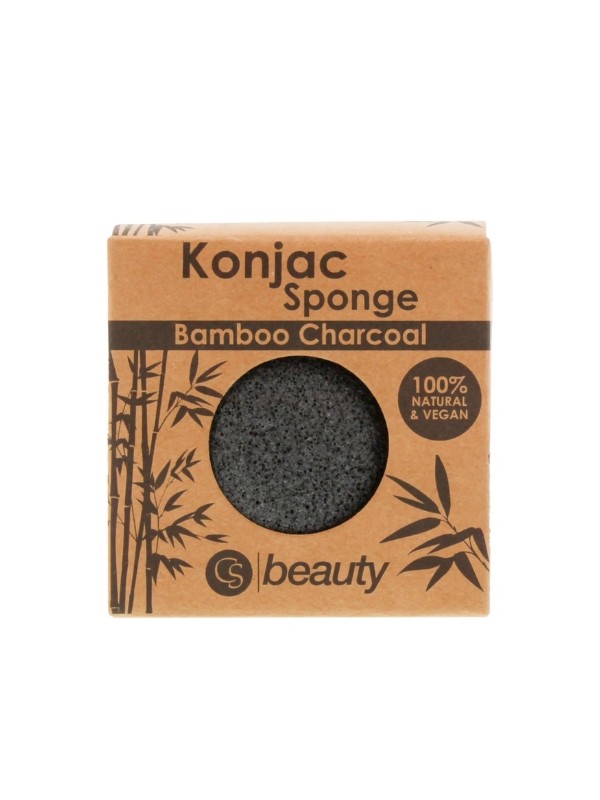 CS Beauty Konjac Bamboo & Charcoal Sponge 1 piece