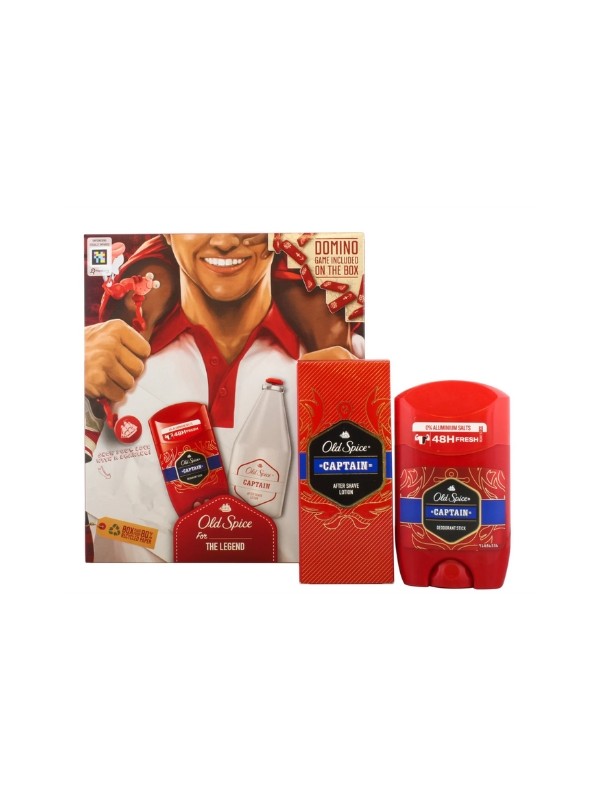 Old Spice Capitan Gift Set: Aftershave balm 100 ml and Antiperspirant stick 50 ml