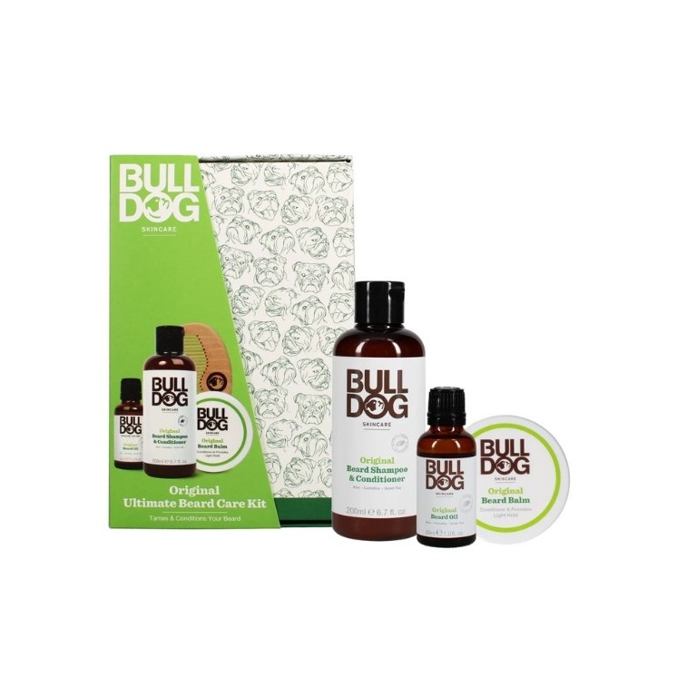 Bulldog Ultimate Zestaw do pielęgnacji brody Orginal: Szampon do brody 200 ml + Olejek do brody 30 ml + Balsam do brody 75 ml 