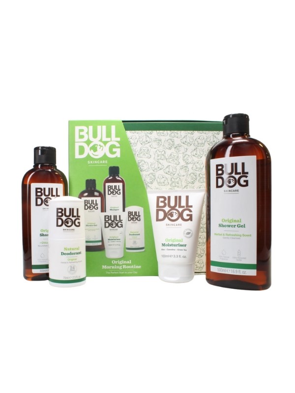 Bulldog Morning Rutine Body care set: Shower gel 500 ml + Antiperspirant Roll-on 75 ml + Shampoo 300 ml + Cream