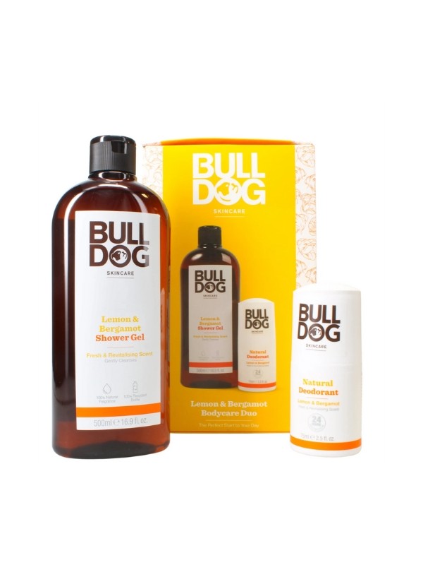 Bulldog Body Care Zestaw do pielęgnacji ciała Lemon & Bergamot: Żel pod prysznic 500 ml + Antyperspirant Roll-on 75ml