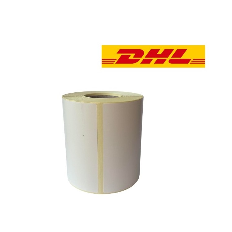 Etykieta wysyłkowa DHL biała, 102 mm x 210 mm, 210 etykiet na rolce,  rdzeń 25 mm, termiczne ECO, trwała 1 sztuka