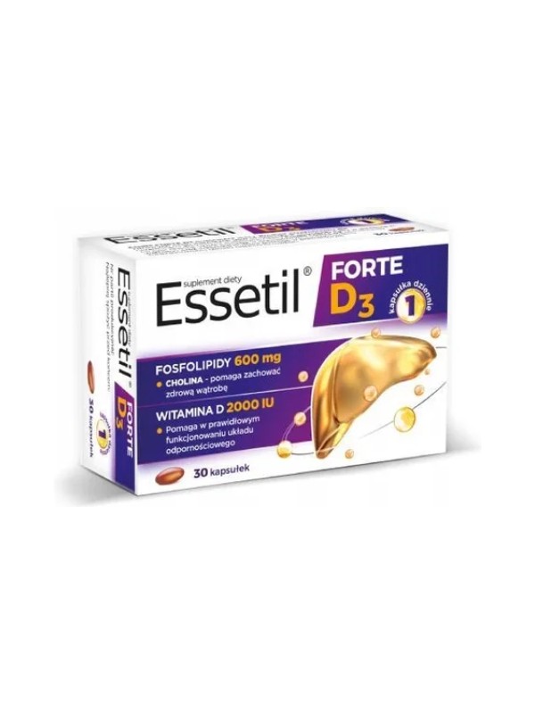 Essetil Forte D3 600mg + 2000 IU 30 capsules