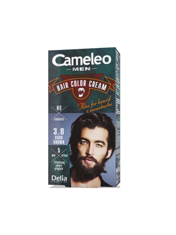 Delia Cameleo Men Farba do włosów i zarostu dla mężczyzn /3.0/ Dark Brown 30 ml