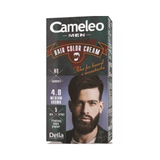 Delia Cameleo Men Hair and beard dye for men /4.0/ Medium Brown 30 ml