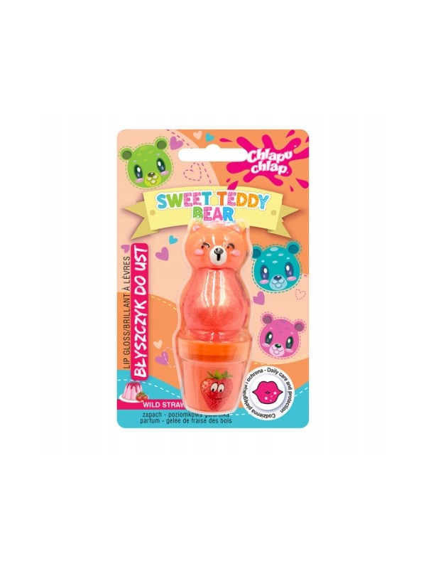 Chlapu Chlap Sweet Teddy Bear Lip gloss Strawberry Jelly 10 ml