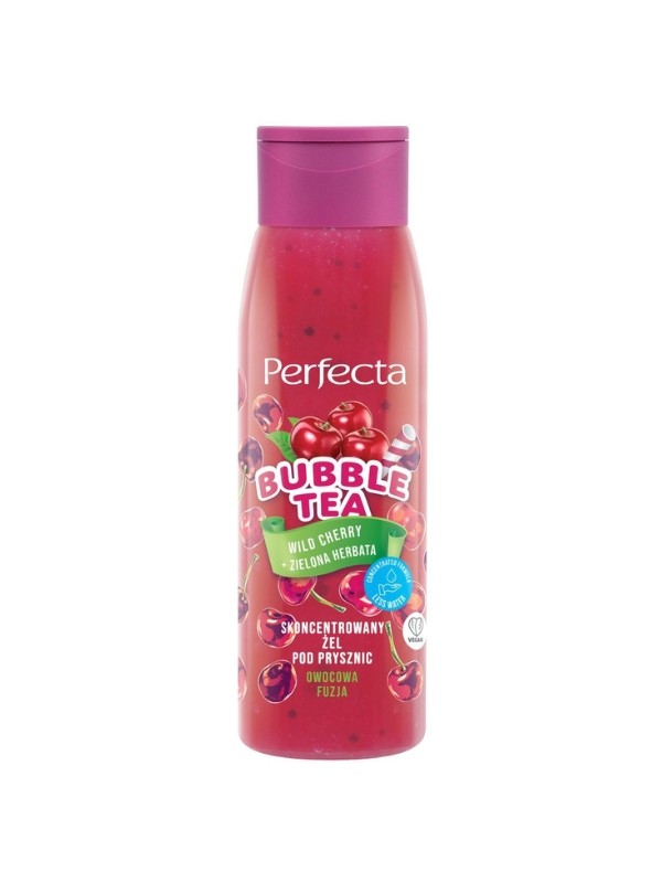 Perfecta Bubble Tea skoncentrowany Żel pod prysznic Wild Cherry + Zielona Herbata 400 ml