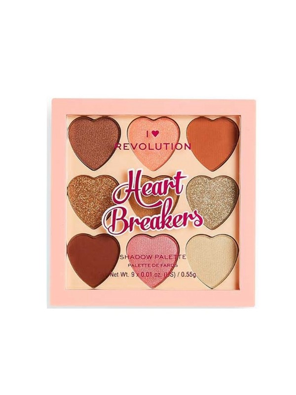 Makeup Revolution I Heart Makeup Paletka 9 cieni do powiek Heart Brakers Majestic 0,55 g