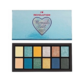 Makeup Revolution I Heart Revolution Paletka 12 cieni do powiek Mermaids Heart 12 x 0,75 g