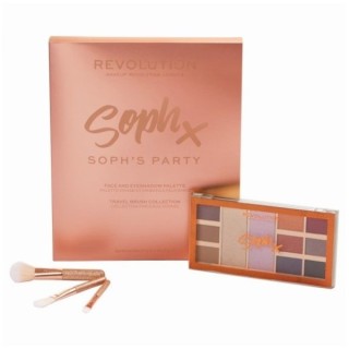 Revolution Party Soph Collection gift set: Palette of 11 eye shadows and 3 makeup brushes