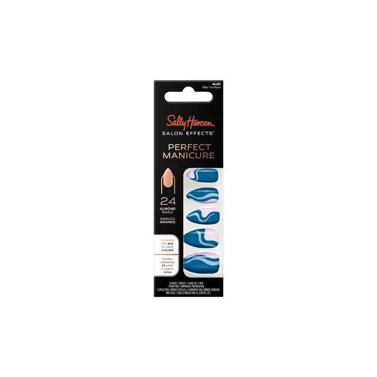 Sally Hansen Salon Effects Perfect Manicure Ride the Wave nail tips 24 pieces