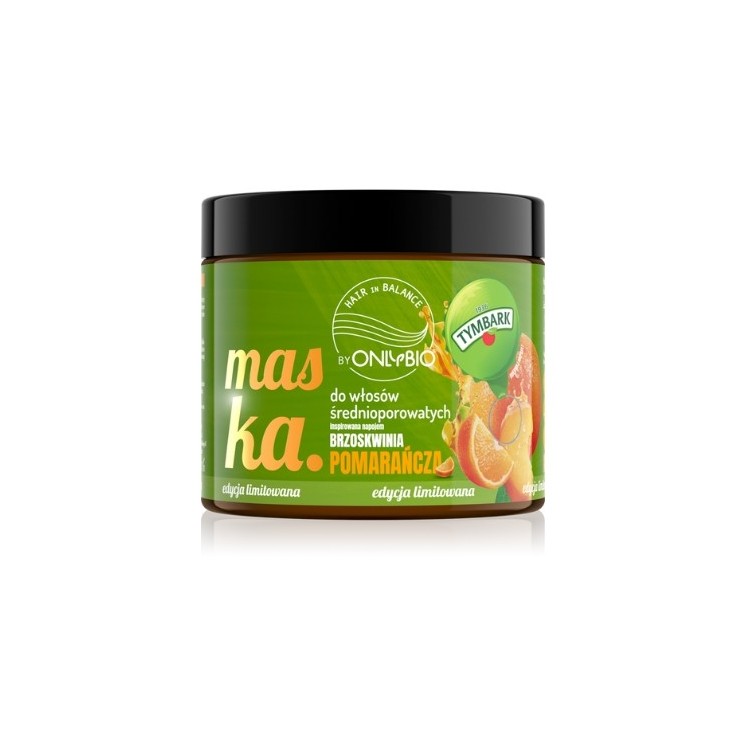 OnlyBio x Tymbark Hair in Balance Pomarańcza-brzoskwinia Maska do włosów średnioporowatych 400 ml