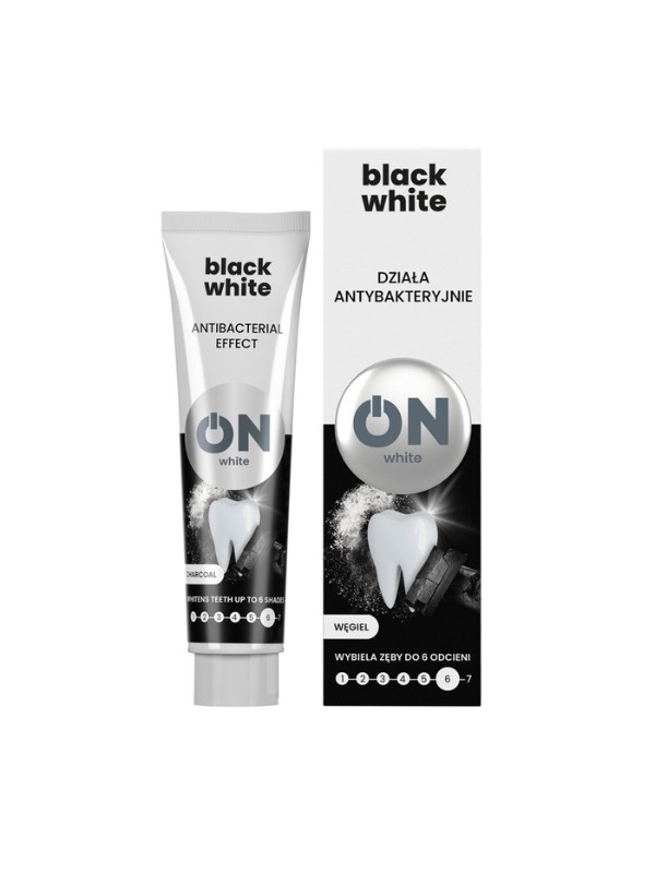 ON WHITE BLACK Whitening toothpaste with charcoal 75 ml